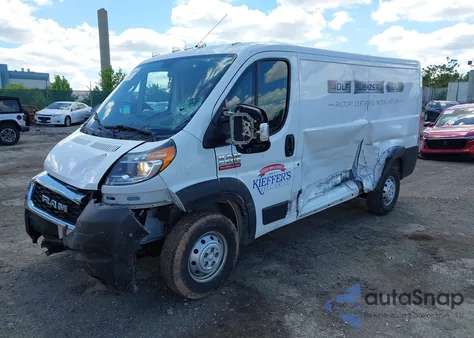 2021 Ram Promaster 2500 Low Roof 136 Wb z USA, uszkodzony, nr VIN 3C6LRVVG4ME529686